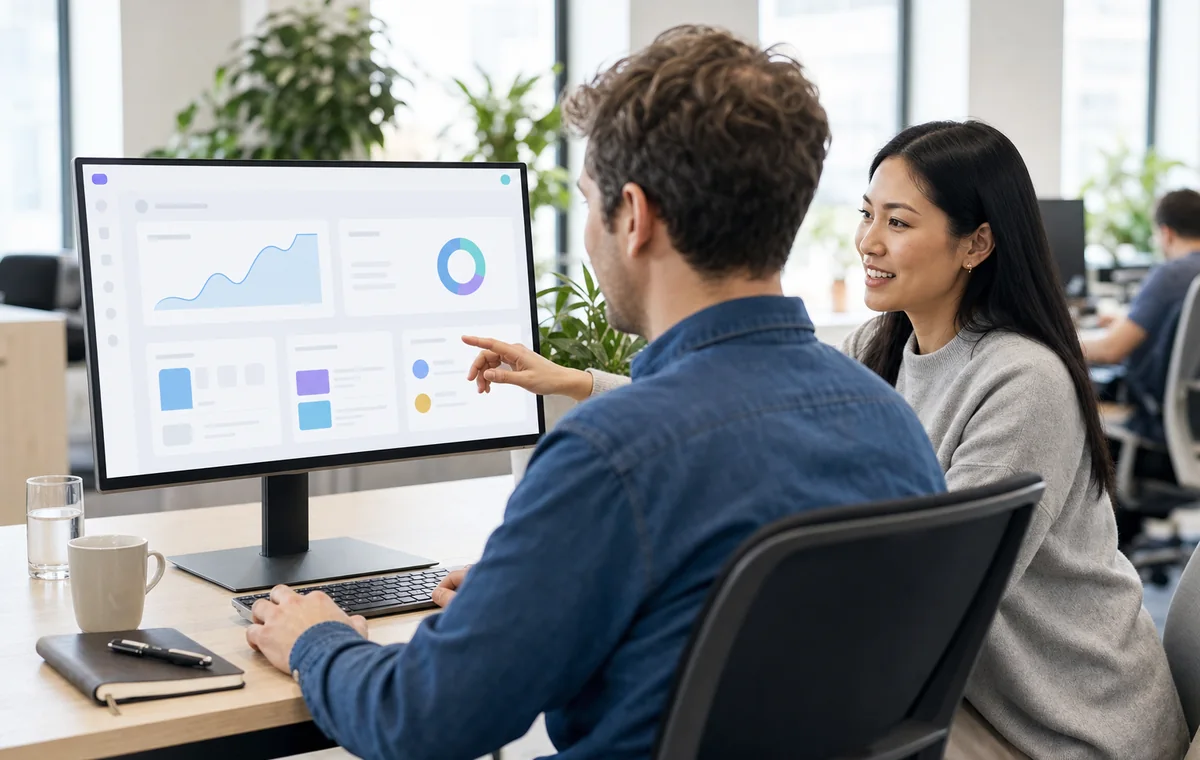 Web-Software mit eingeblendeter KI-Hilfe, Formularfehler und vorbereitetem Supportkontext