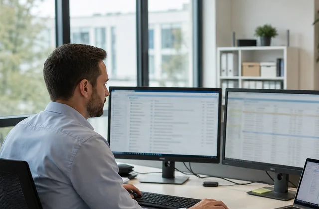 Praxisnahe Arbeitsszene für Posteingangs- und Dokumentenmanager
