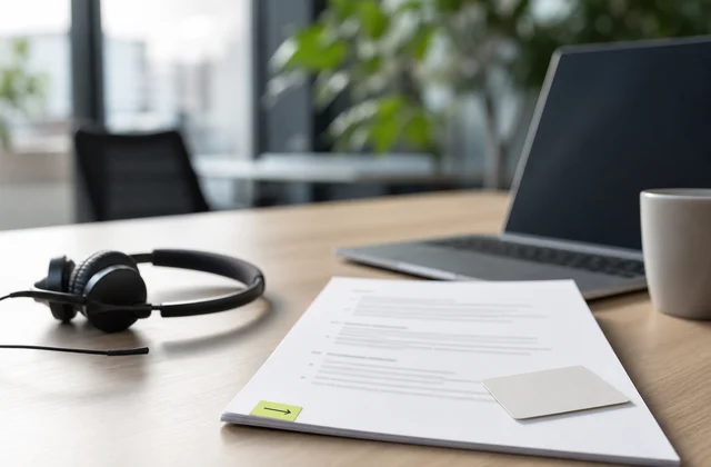 Übergabenotiz mit Ansprechpartner, Kontext und nächstem Schritt für die Bürokraft
